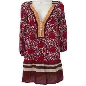 Free People Sweet Poland Poppy Boho Tunic Top